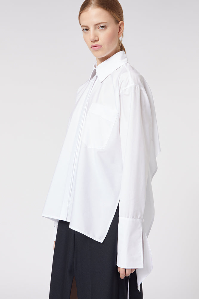 White / VOLANT BACK SHIRT