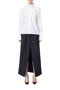 White / VOLANT BACK SHIRT