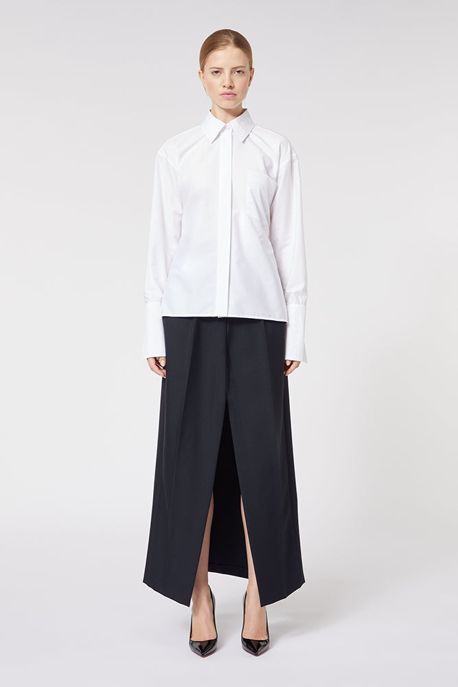 White / VOLANT BACK SHIRT
