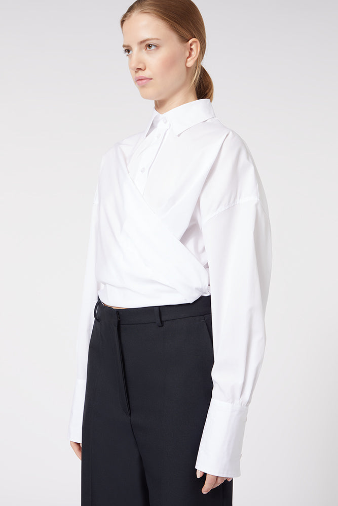 White / WRAP SHIRT