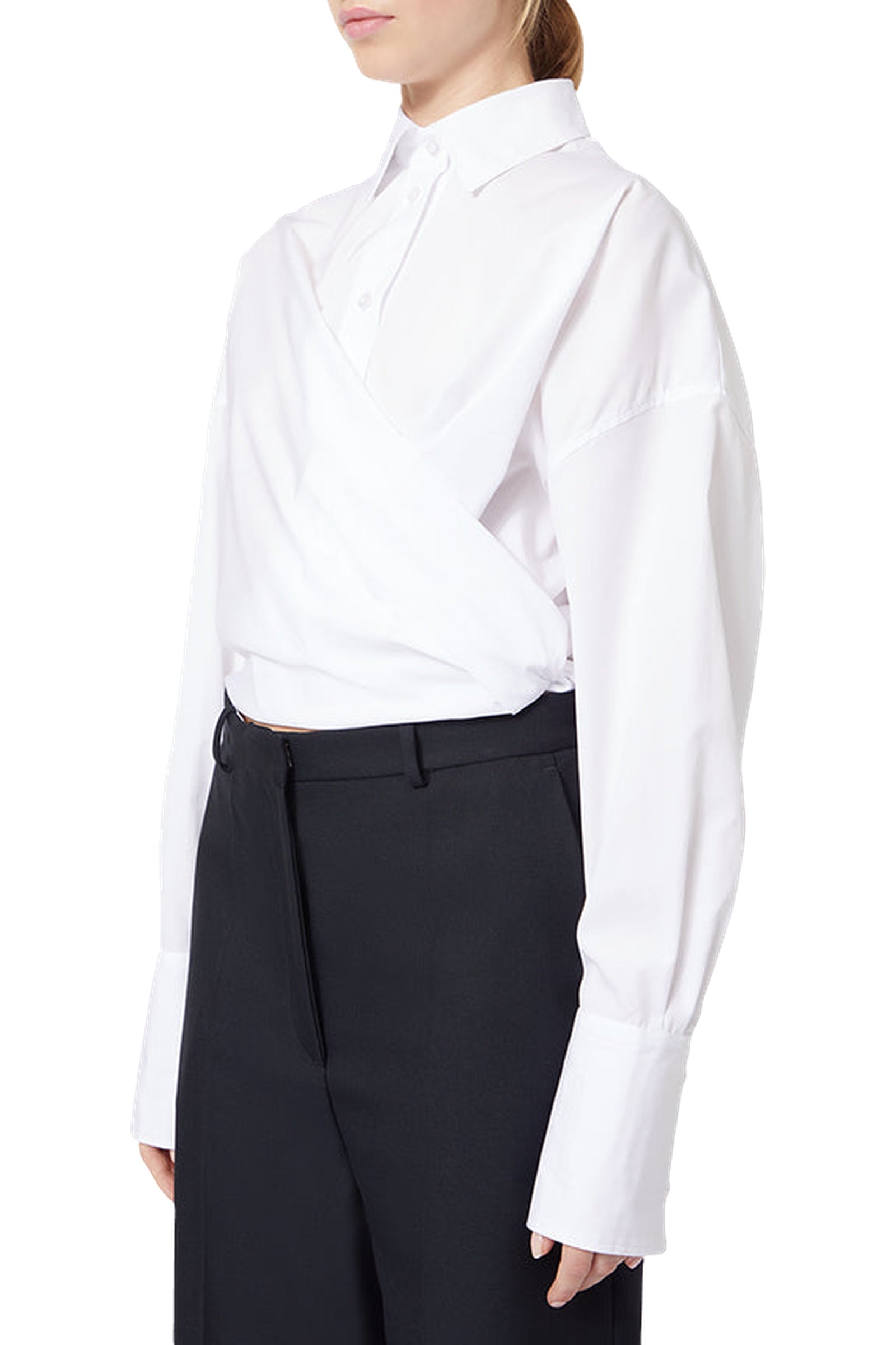 Chemise portefeuille dos noué - White