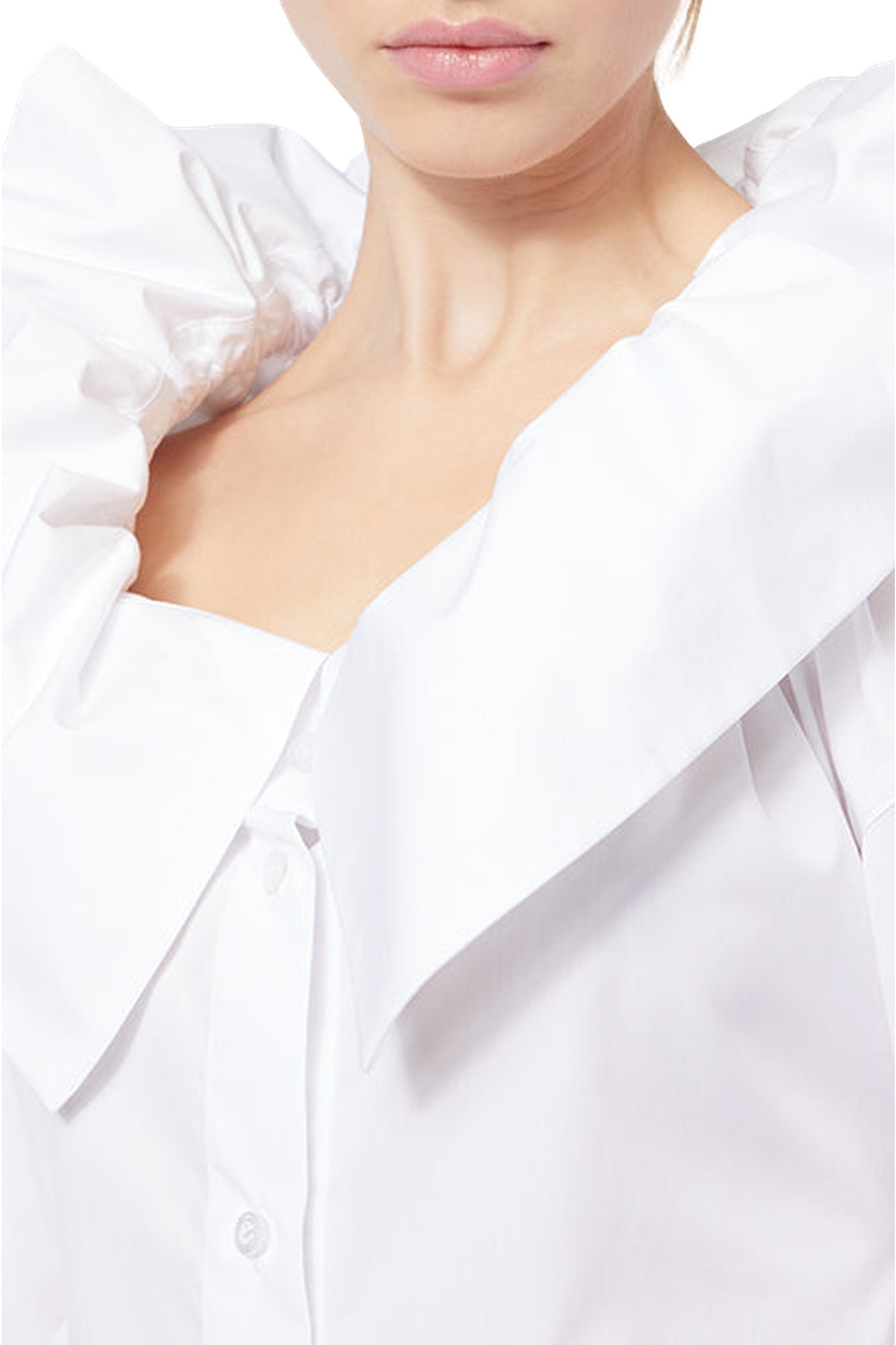 Chemise à col vonlanté - White