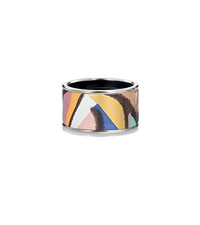 Bague Diva en émail et plaqué au rhodium - Multicolore