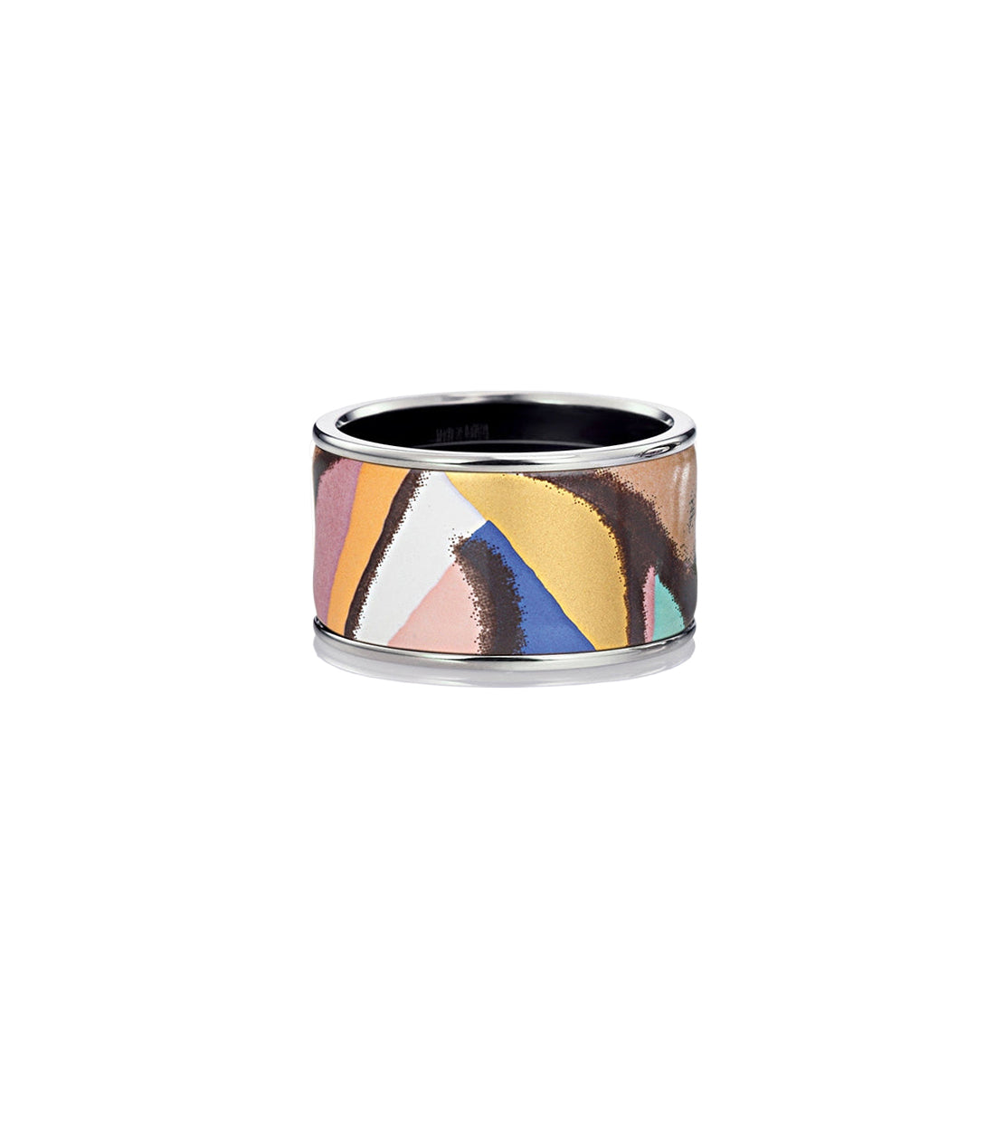 Bague Diva en émail et plaqué au rhodium - Multicolore