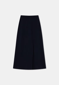 Estella long skirt in wool - Midnight