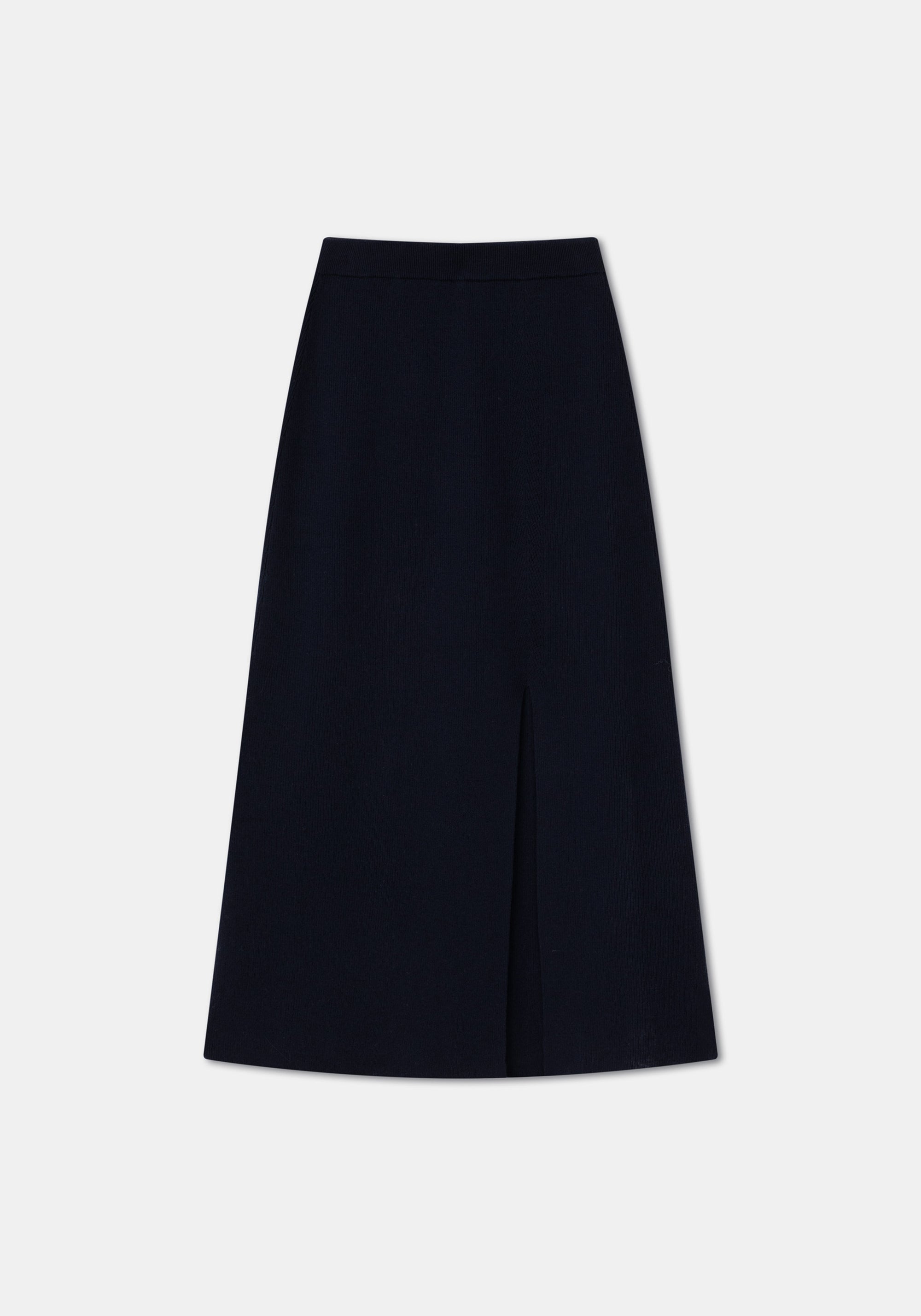 Estella long skirt in wool - Midnight