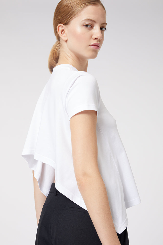 White / VOLANT BACK T-SHIRT