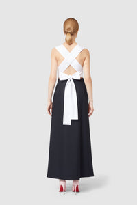 White / BOW WRAP CROP