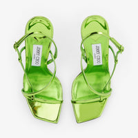 Sandales Etana 95 en cuir métallisé matcha - Matcha