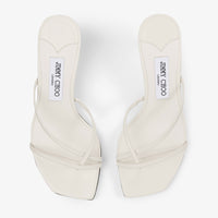 Mules Etana 50 en cuir à cœurs - Latte & Malachite