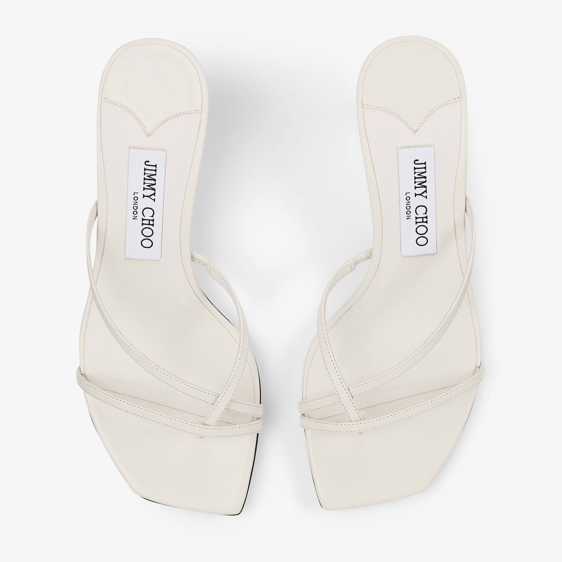 Mules Etana 50 en cuir à cœurs - Latte & Malachite