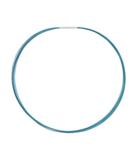 Chaîne colorée en émail et plaqué au rhodium - Bleu et Argent