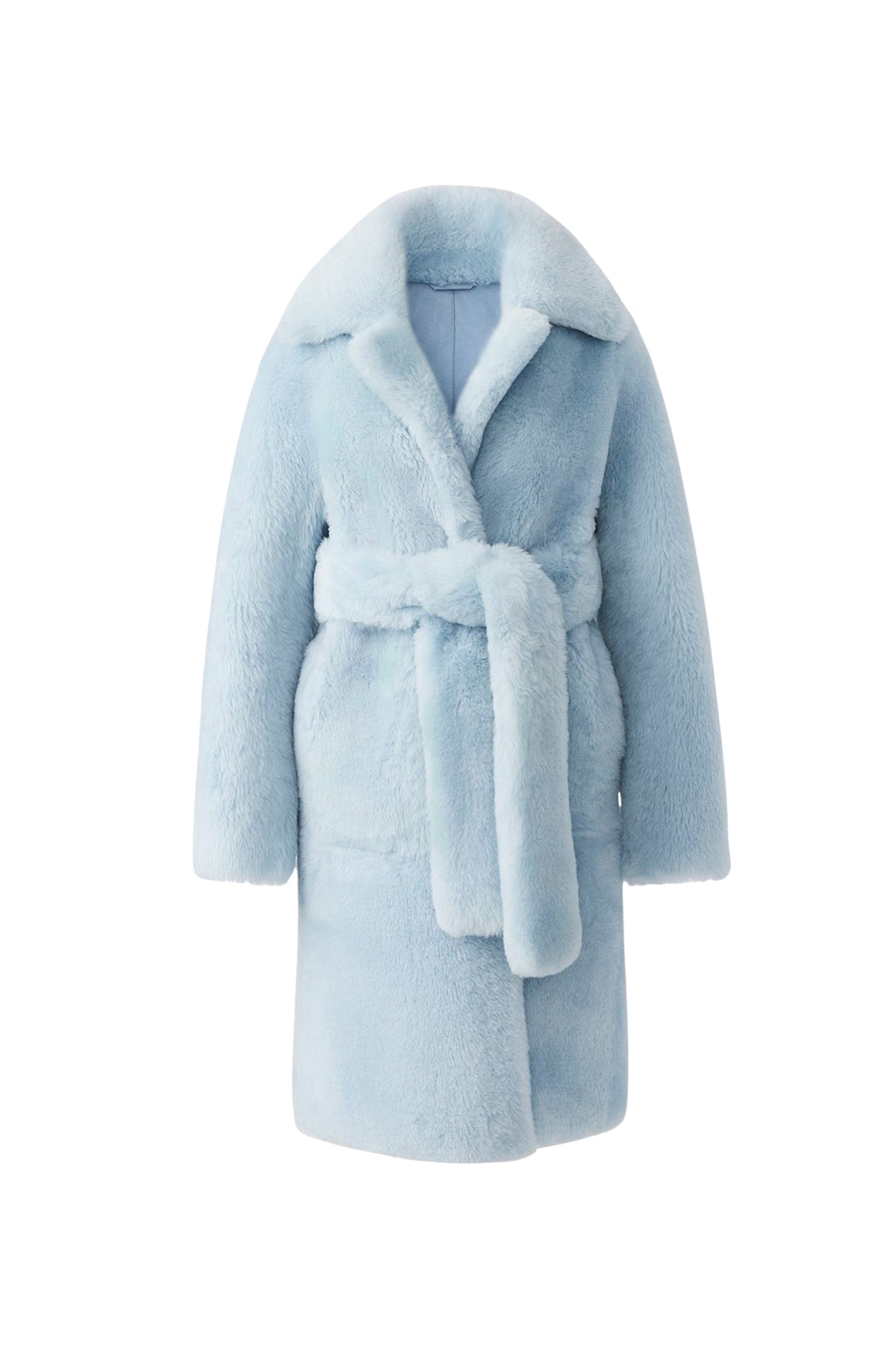 Manteau mi-long Etienne ceinturé en fourrure - Air