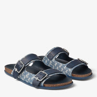 Sandales Etta en jean avec monogramme JC - Denim