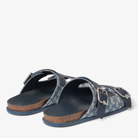 Sandales Etta en jean avec monogramme JC - Denim