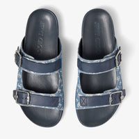 Sandales Etta en jean avec monogramme JC - Denim