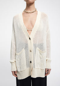 Cardigan Evans long - Ivory