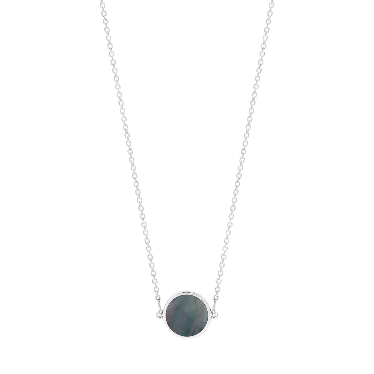 Collier Ever en or blanc 18 carats et nacre noire - Noir