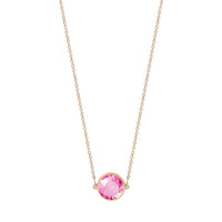 Collier Ever en or rose 18 carats et corindon rose - Rose