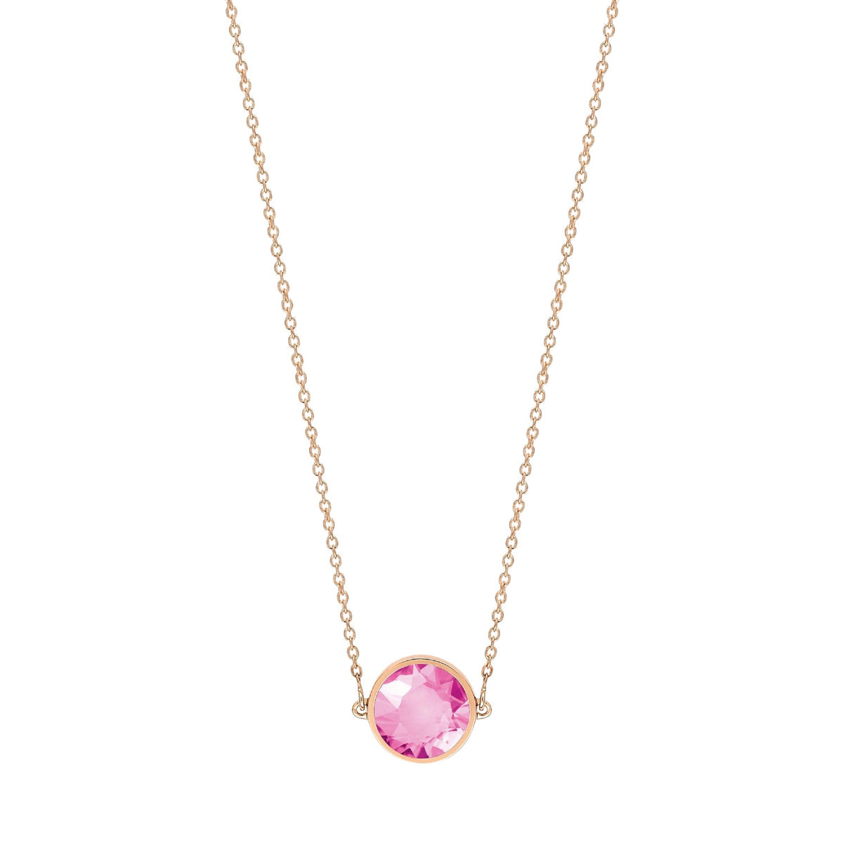 Collier Ever en or rose 18 carats et corindon rose - Rose