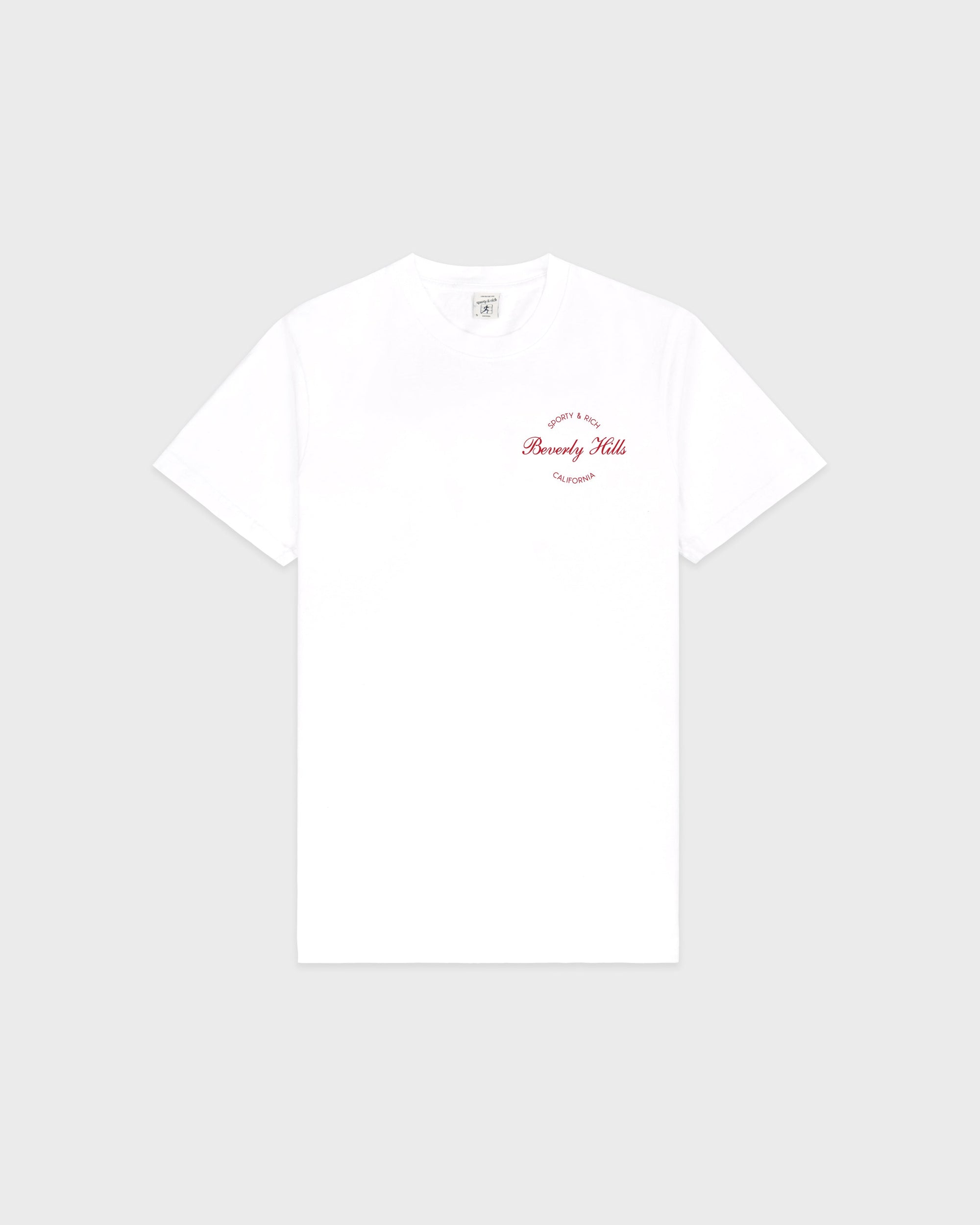 T-shirt Beverly Script - Blanc/Rubis