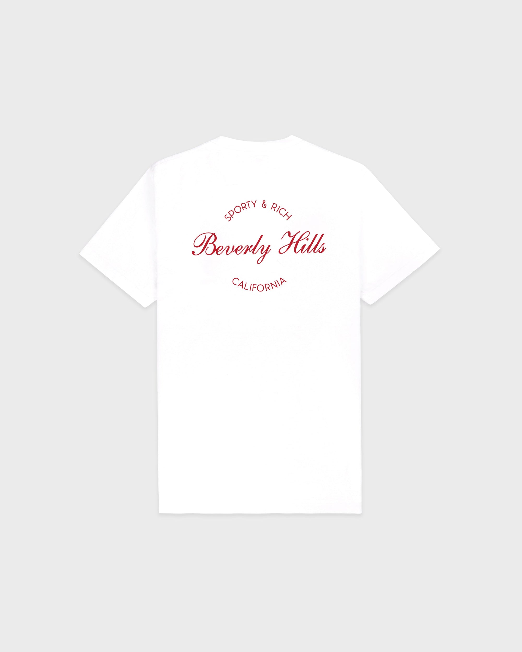 T-shirt Beverly Script - Blanc/Rubis