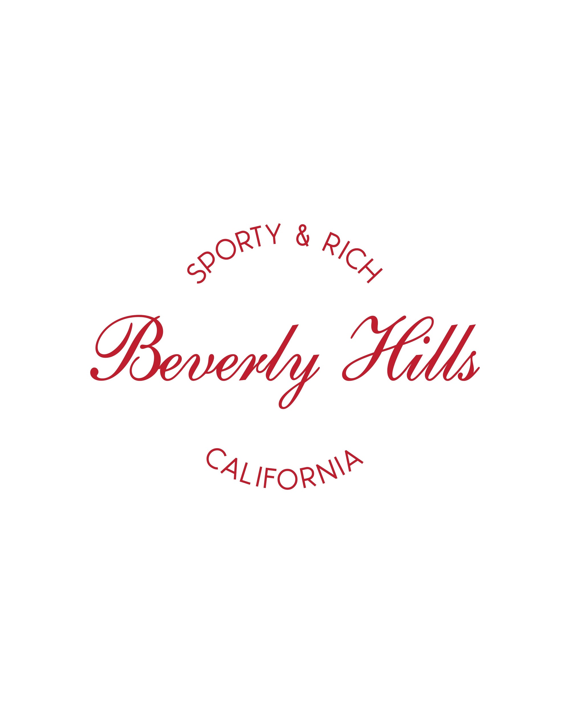 T-shirt Beverly Script - Blanc/Rubis