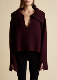 Pull Evi en cachemire - Merlot