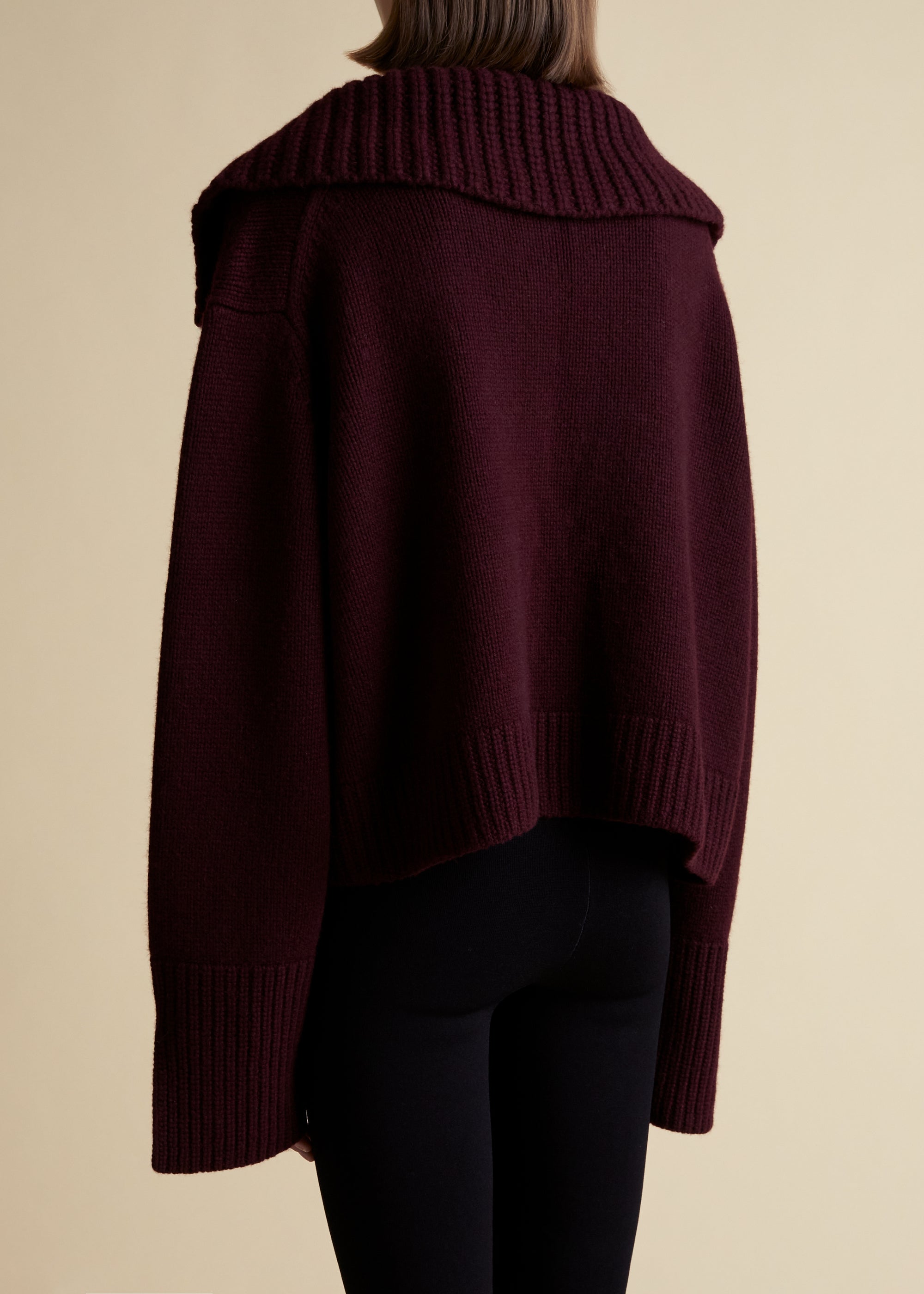 Evi sweater in cashmere - Merlot