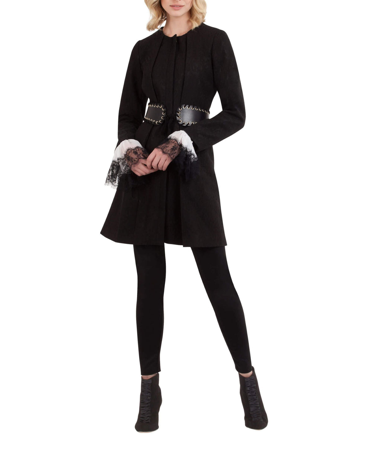 Manteau Ewa en dentelle - Black