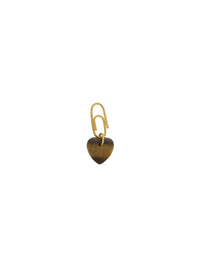 Charms Charm Coeur Oeil De Tigre - Doré et marron