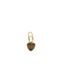 Charms Charm Coeur Oeil De Tigre - Doré et marron