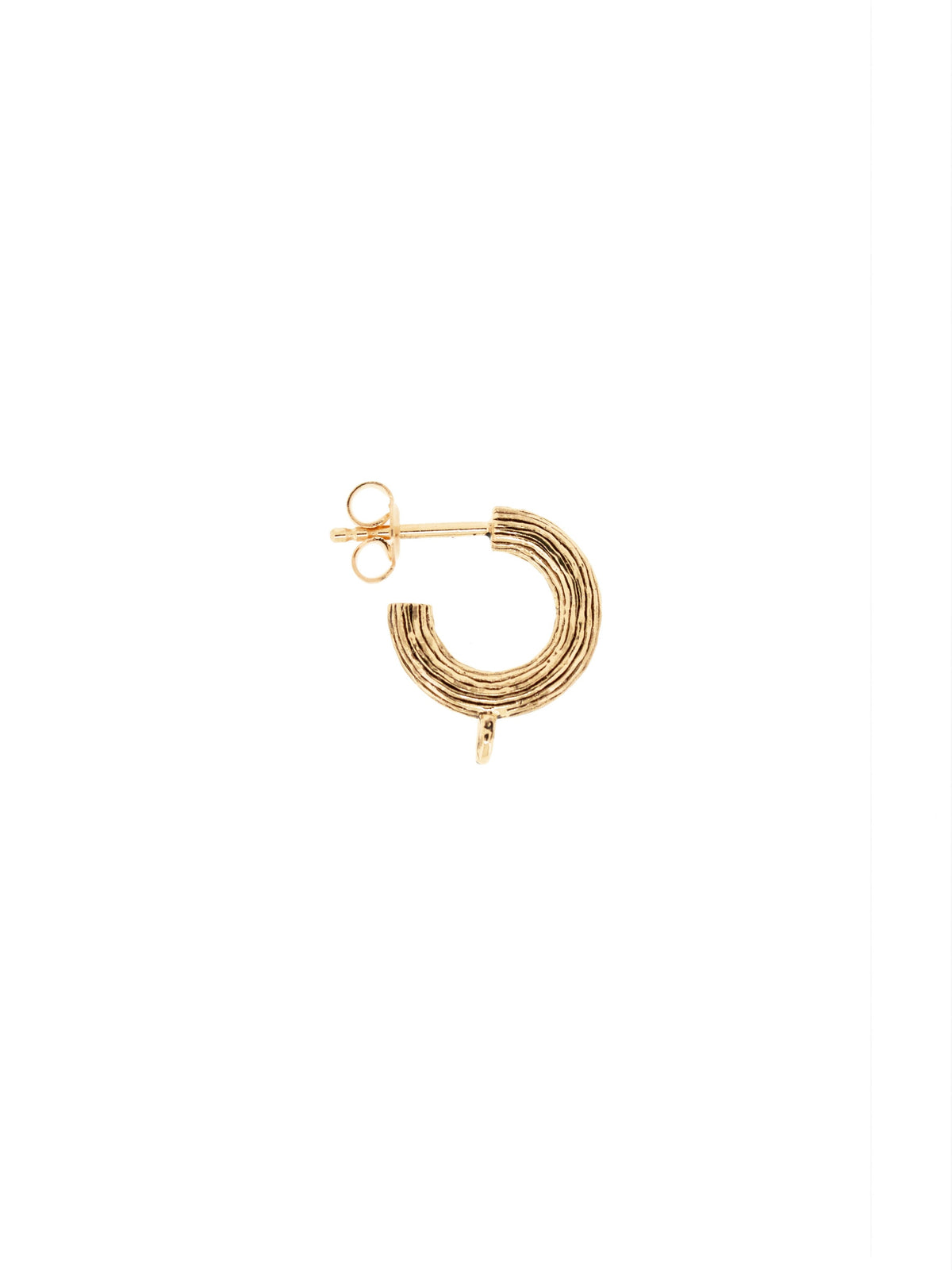 Boucle d'oreille unitaire Creole Bar A Charms - Doré