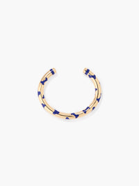 Bracelet Exclusivite Bracelet Os Lapis "Je T'Aime Comme Un Chien" - Doré et Bleu