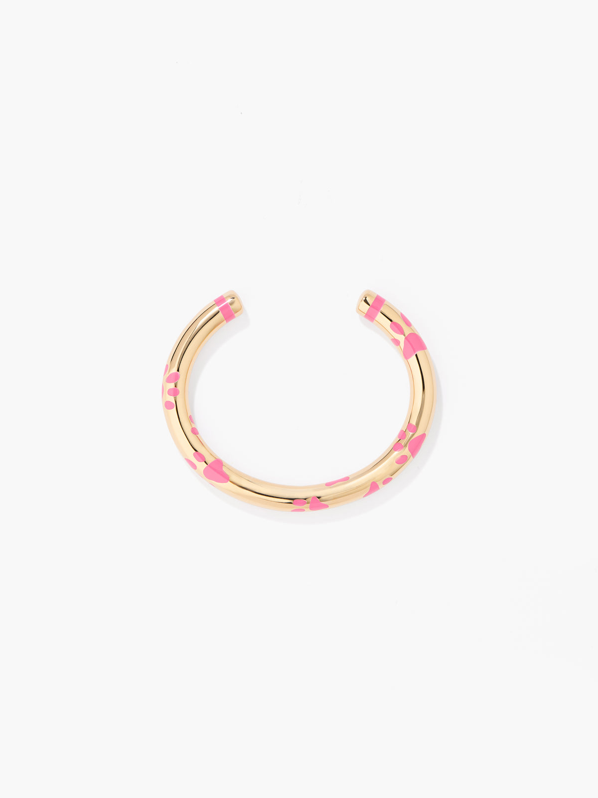 Bracelet Exclusivite Bracelet Pattes Rose "Je T'Aime Comme Un Chien" - Doré et rose