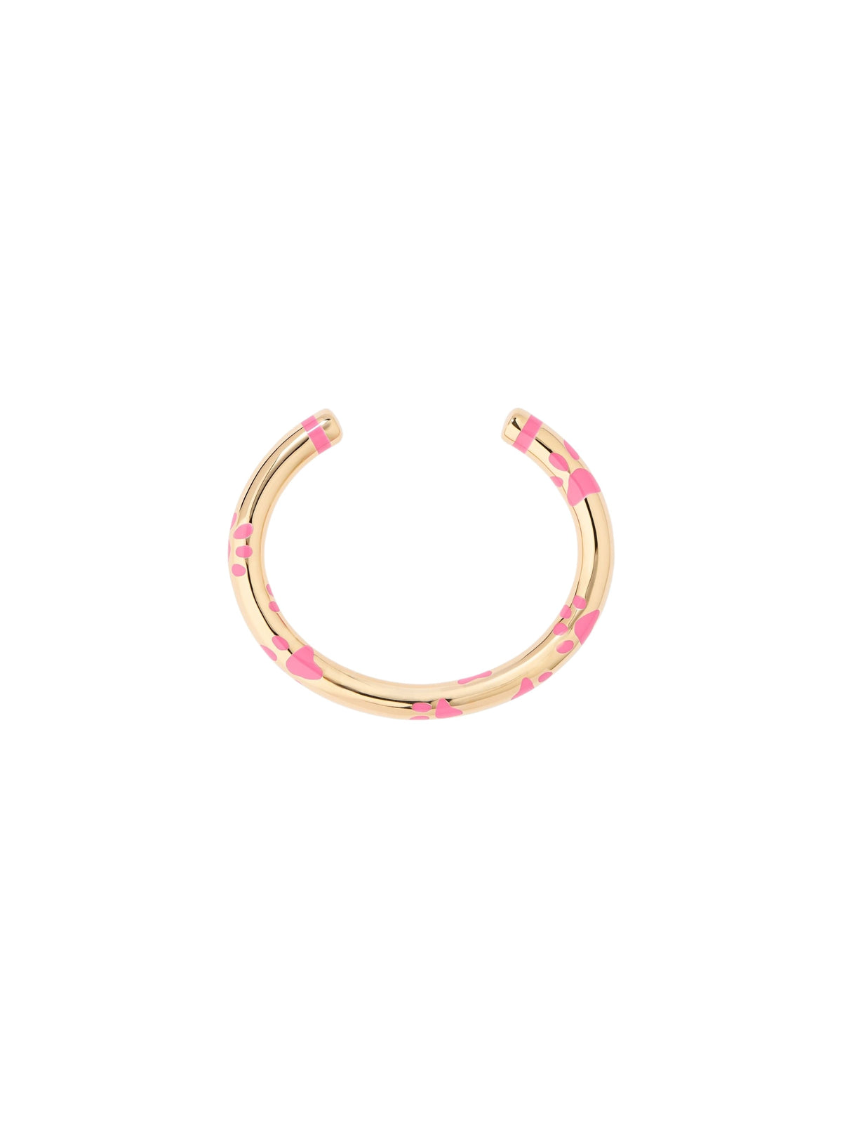 Bracelet Exclusivite Bracelet Pattes Rose "Je T'Aime Comme Un Chien" - Doré et rose