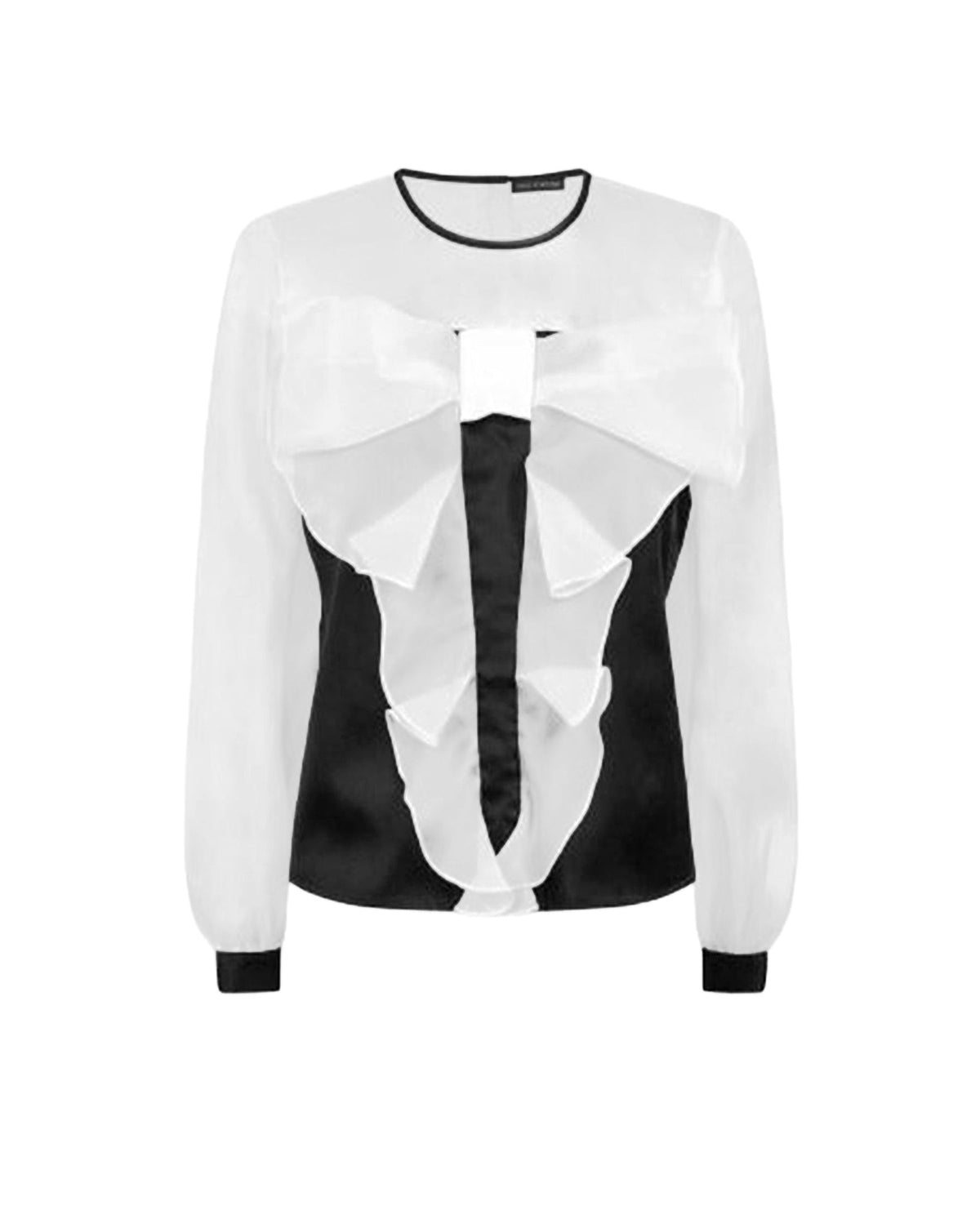 Blouse Ezaline en soie - Black & White