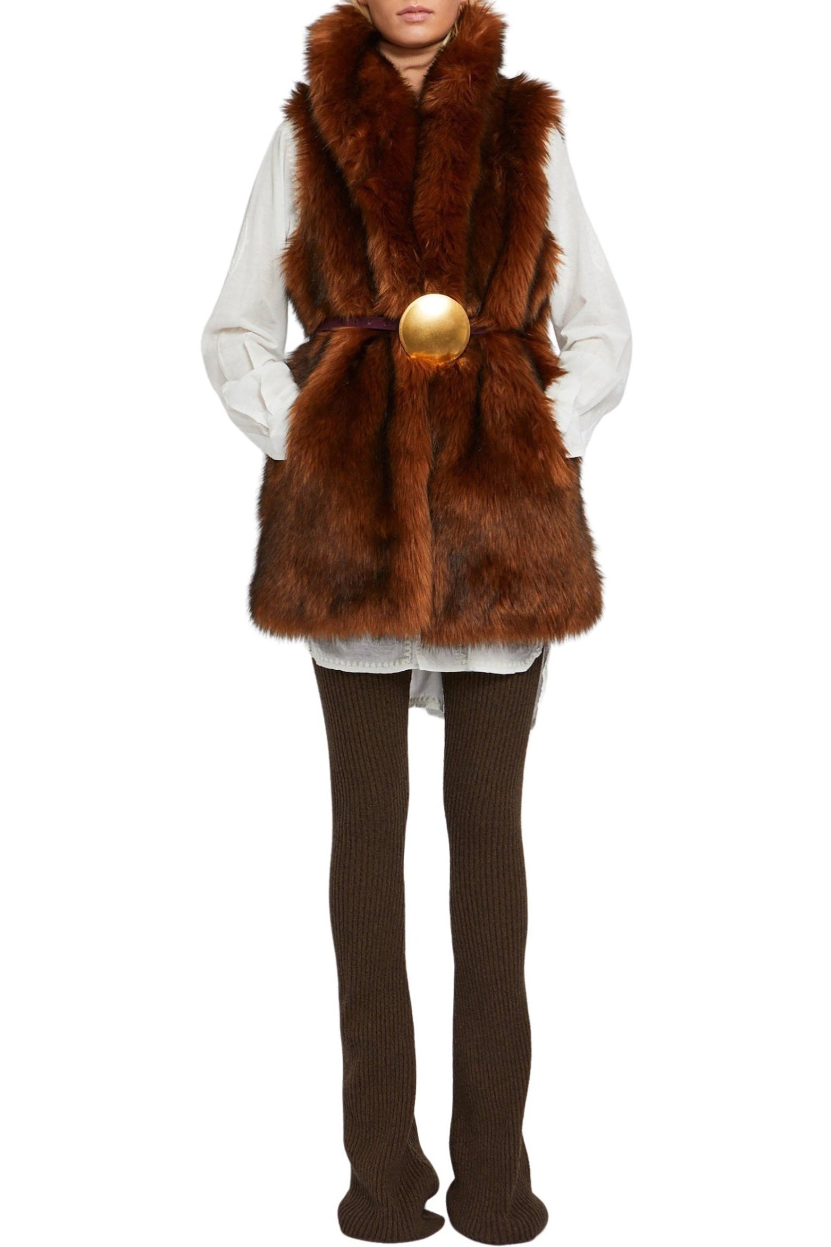 Veste Ezra sans manches - Rust