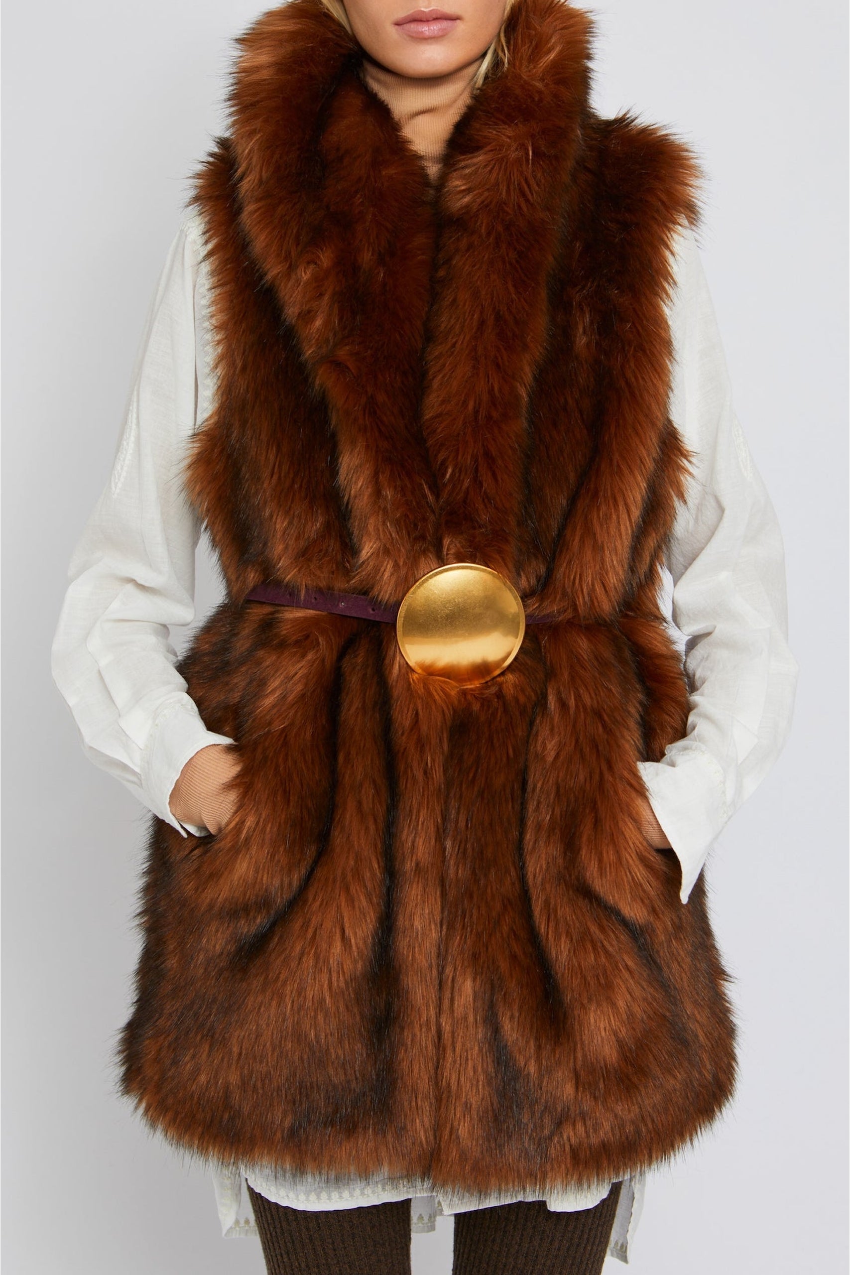 Veste Ezra sans manches - Rust