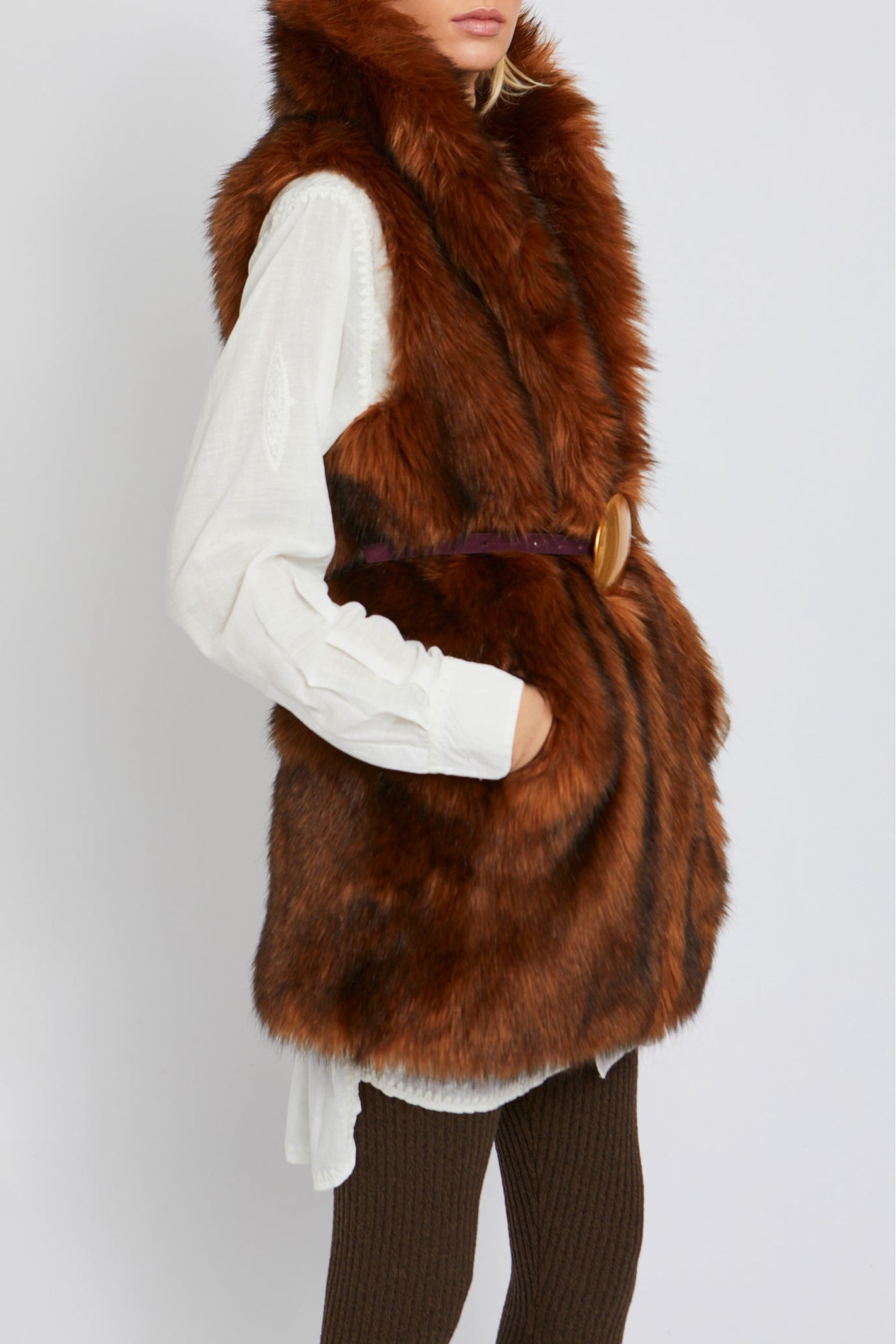 Veste Ezra sans manches - Rust