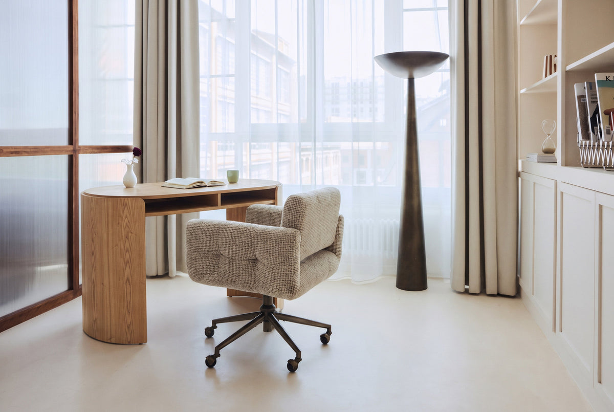 Bureau Elipse en bois - Bois blond