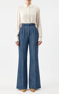 Josh Wool Trousers - Deep Fluorite Blue