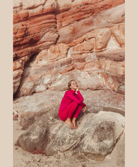 Apoline Top - Fuschia & Orange
