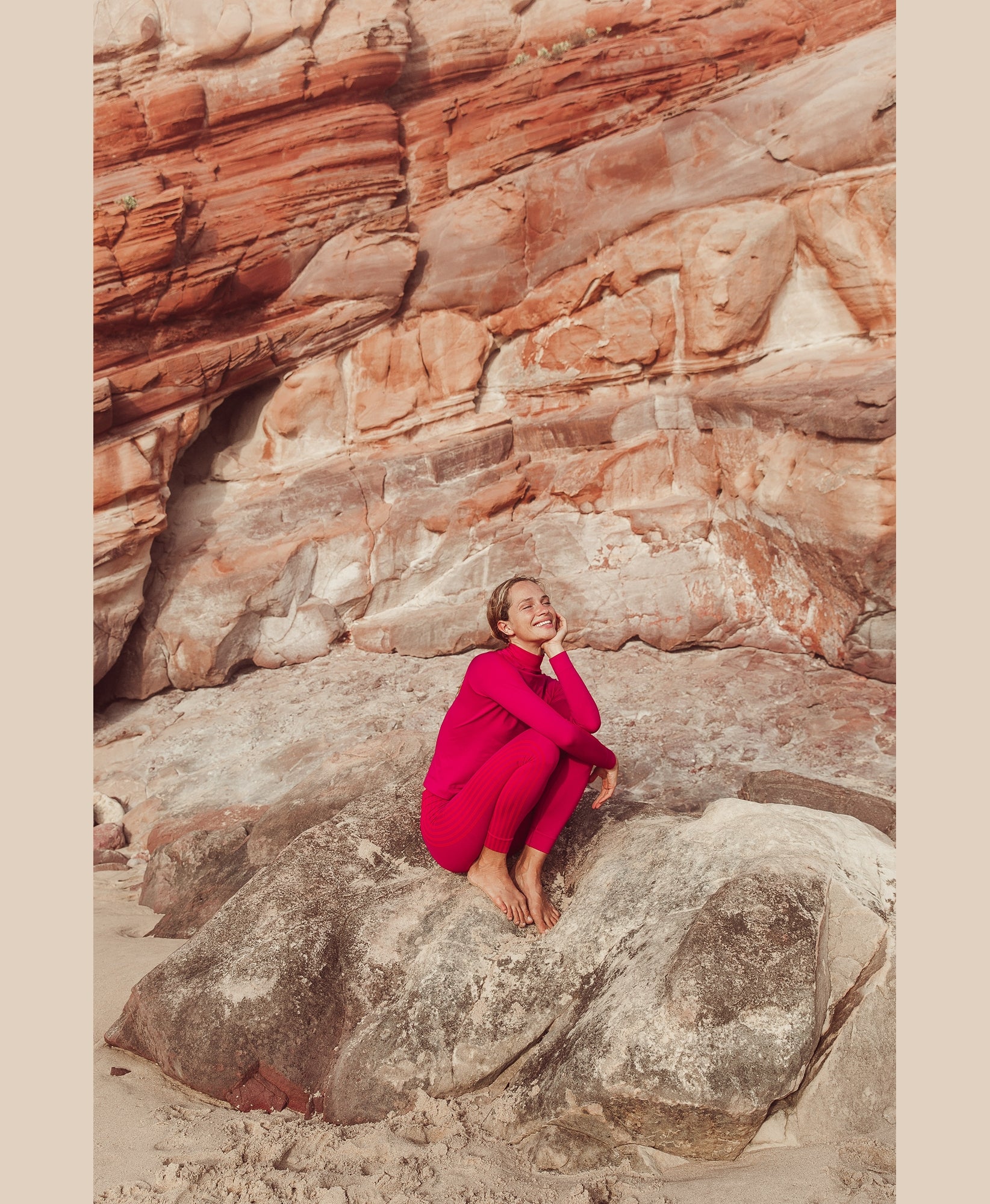 Apoline Top - Fuschia & Orange