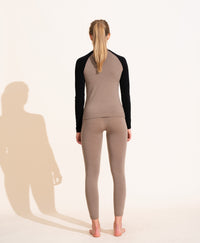 Top Albane en laine - Taupe & Black