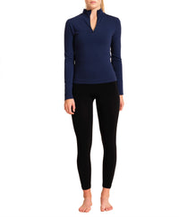 Top Alienor en laine - Navy