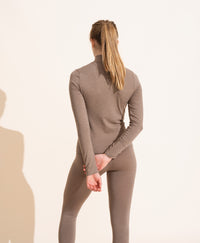 Top Alienor en laine - Taupe