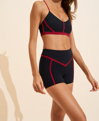 Corset bra - Black & Merlot