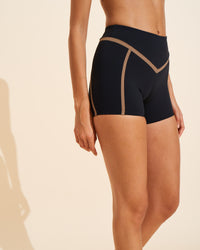 Short Corset - Black & Taupe