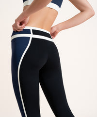 Mara Legging - Navy, Black & Ivory